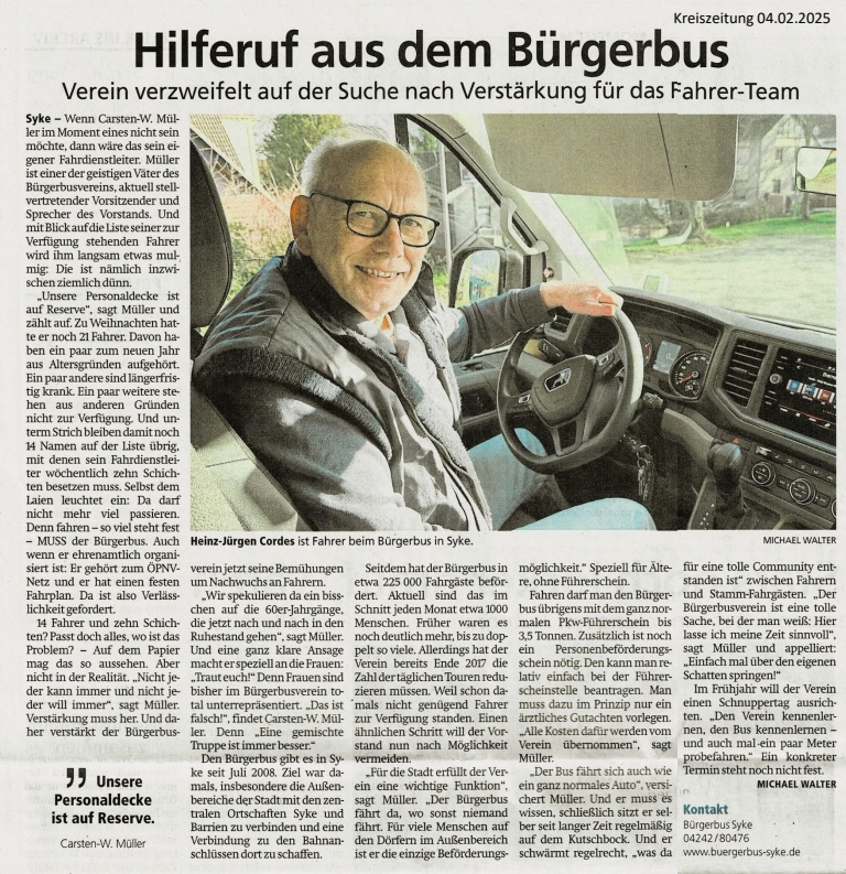 2025 02 04 Hilferuf aus dem Burgerbus Kreiszeitung